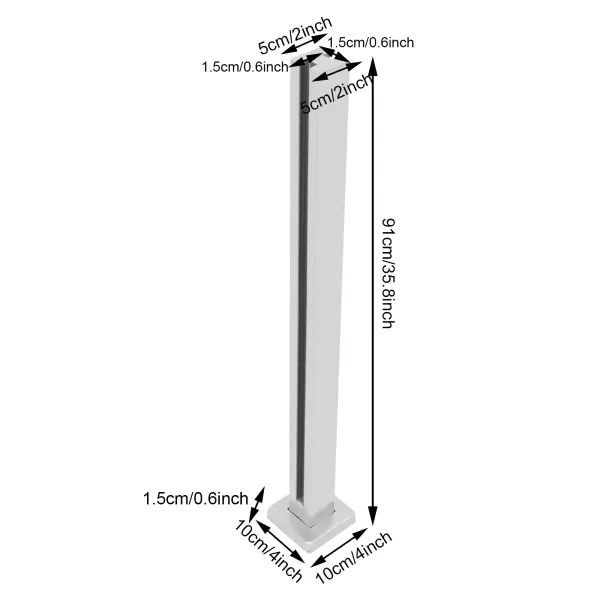 Glass Railing Post, 304 Stainless Steel Balustrade for Balustrade Balcony Deck Stairs, Cannot Add Handrail Version